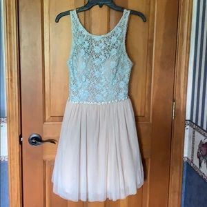 Light blue & nude homecoming dress!